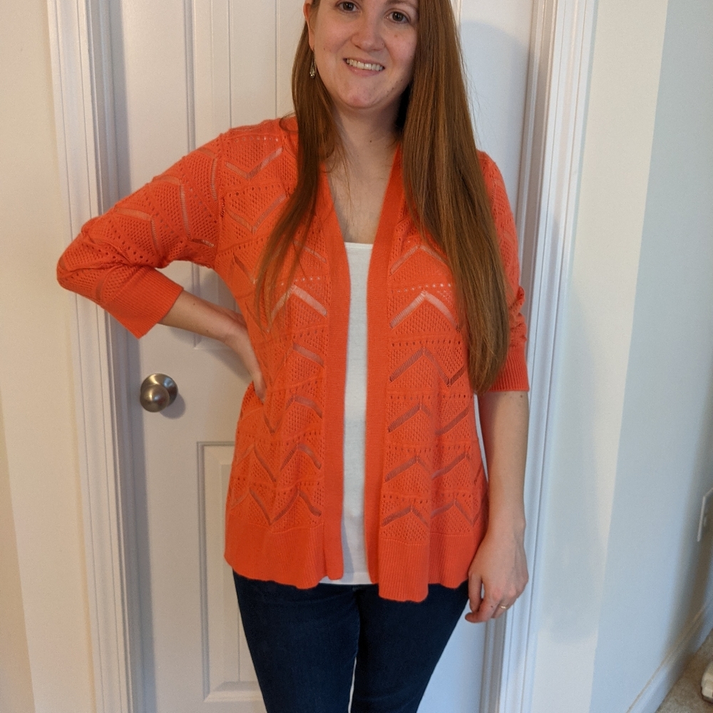 Coral cardigan